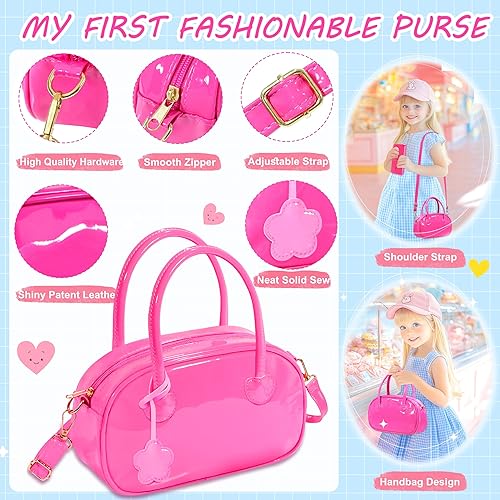 Vista 14 de INNOCHEER Bolso de juguete para niñas pequeñas, bolso de juguete para niños con maquillaje de simulación, bolso de juego para niñas pequeñas, bolso