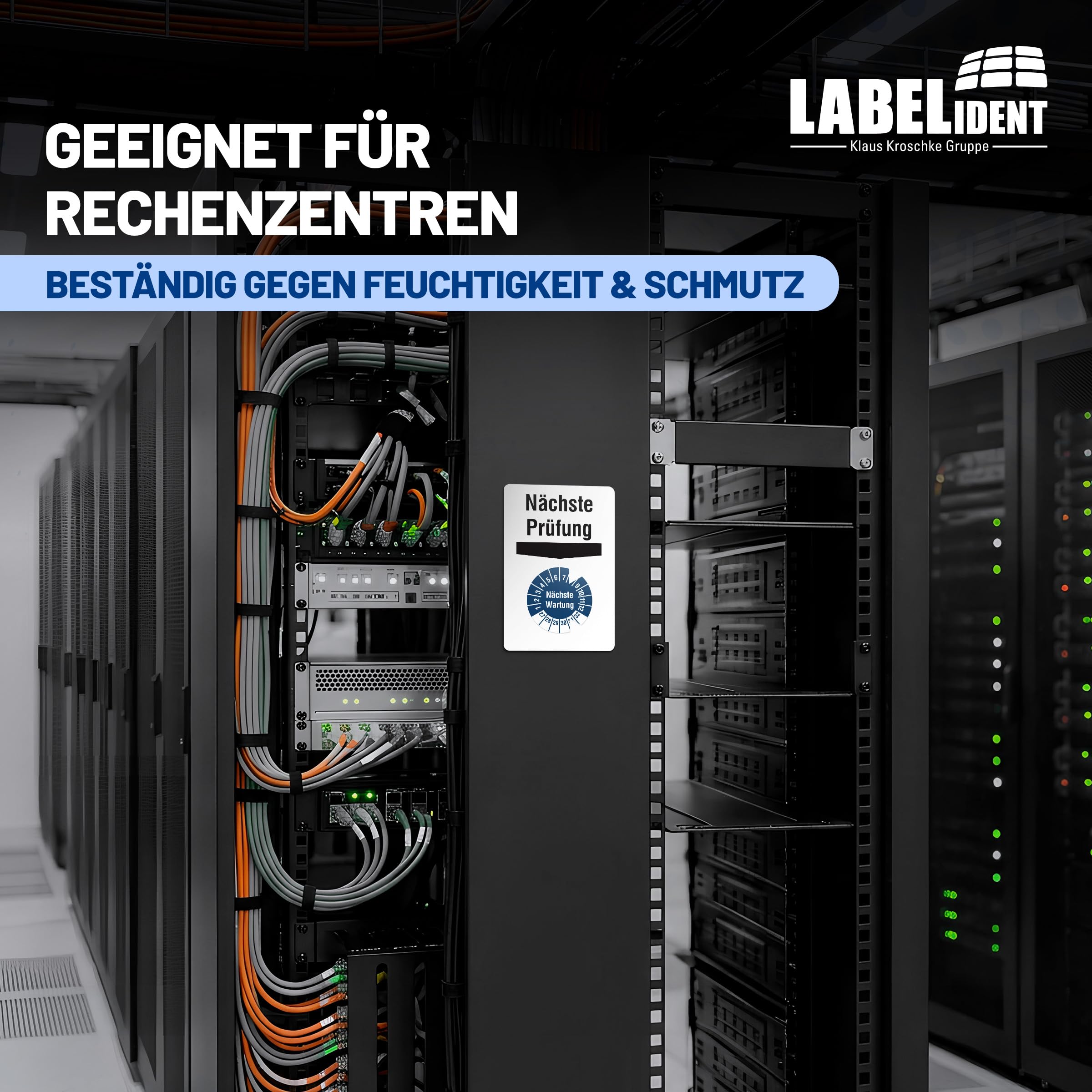 Labelident Prüfplaketten Nächste Wartung - Ø 30 mm - 1.000 auf Rolle, 2027-2032, selbstklebend