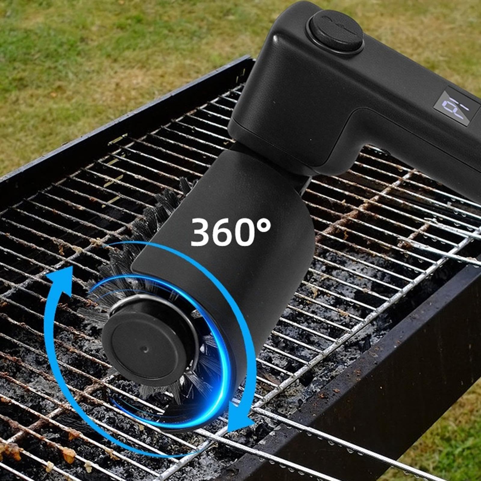 Spazzola elettrica da griglia Pulitore-Strofinatore Potente per Barbecue | Spazzola da griglia senza fili Per interni, esterni, ristoranti, viaggi, cortile, picnic, c