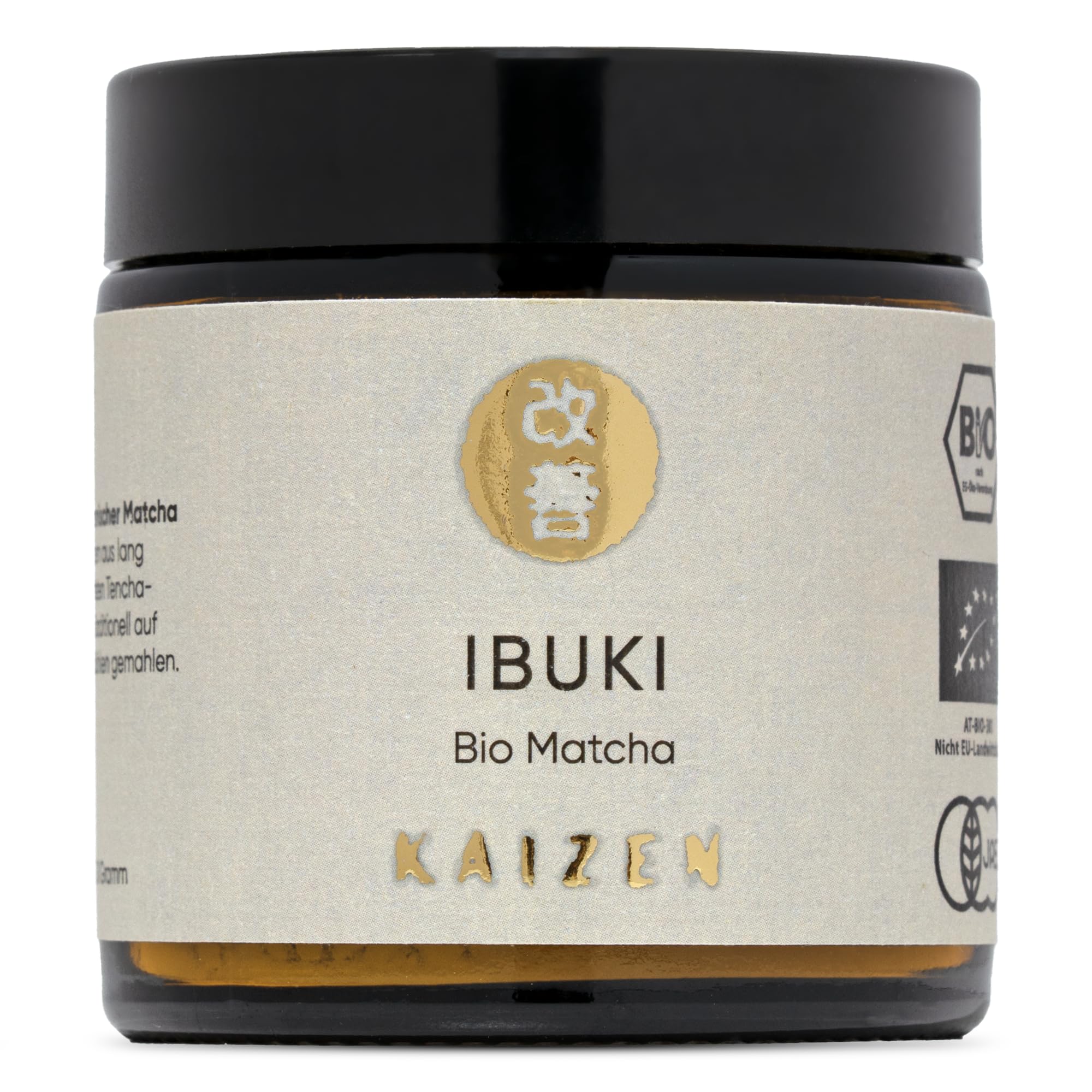 Kaizen - Matcha Pulver "Ibuki" - erlesener Premium Bio Matcha Tee - beschattet - Direktimport aus der Präfektur Kagoshima/Japan - 30g Dose mit UV & Sauerstoffschutz