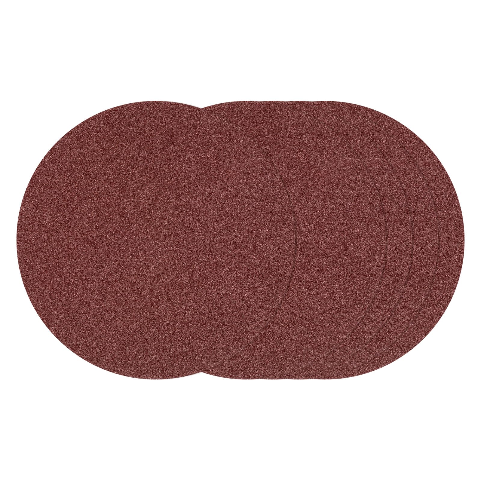 Kozelo 10 Pcs Sanding Discs 220 mm 36 Grit Hook and Loop Random Orbital Sandpapers Suitable for Drywall Sander Wood Metal Furniture, Red