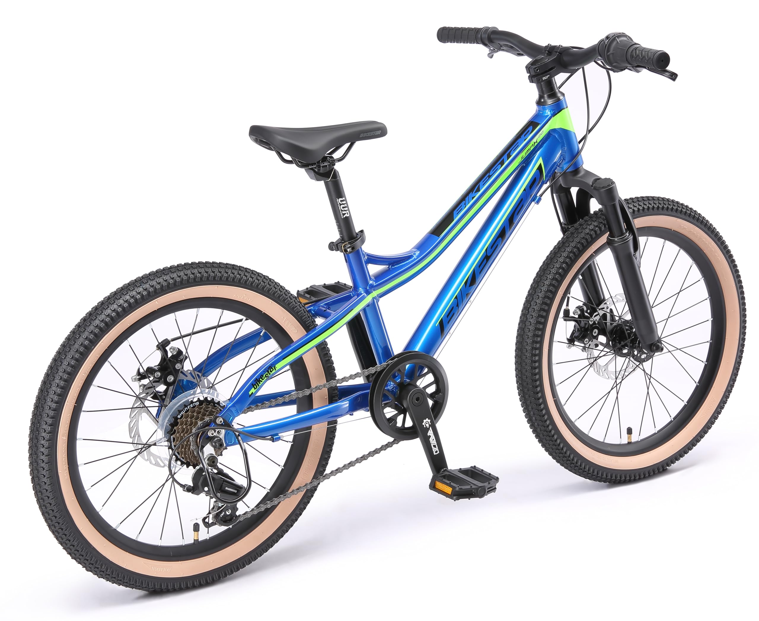 BIKESTAR Bicicleta de montaña de Aluminio Bicicleta Juvenil 20 Pulgadas de 6 a 9 años | Cambio Shimano de 7 velocidades, Freno de Disco, Horquilla de suspensión | niños Bicicleta