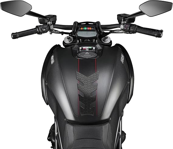 STOMPGRIP | Motorcycle Center Tank Pad Protector | Universal Fit | Vertebrae | Icon Black