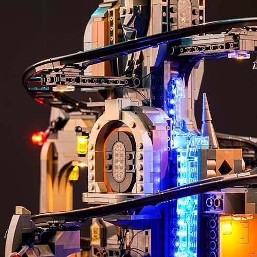 Miniatura 5 de Kit de luz LED mejorado para Lego Gringotts Wizard Bank Horcrux War Building, compatible con el modelo Lego 76417 para niños, niñas y niños (modelo