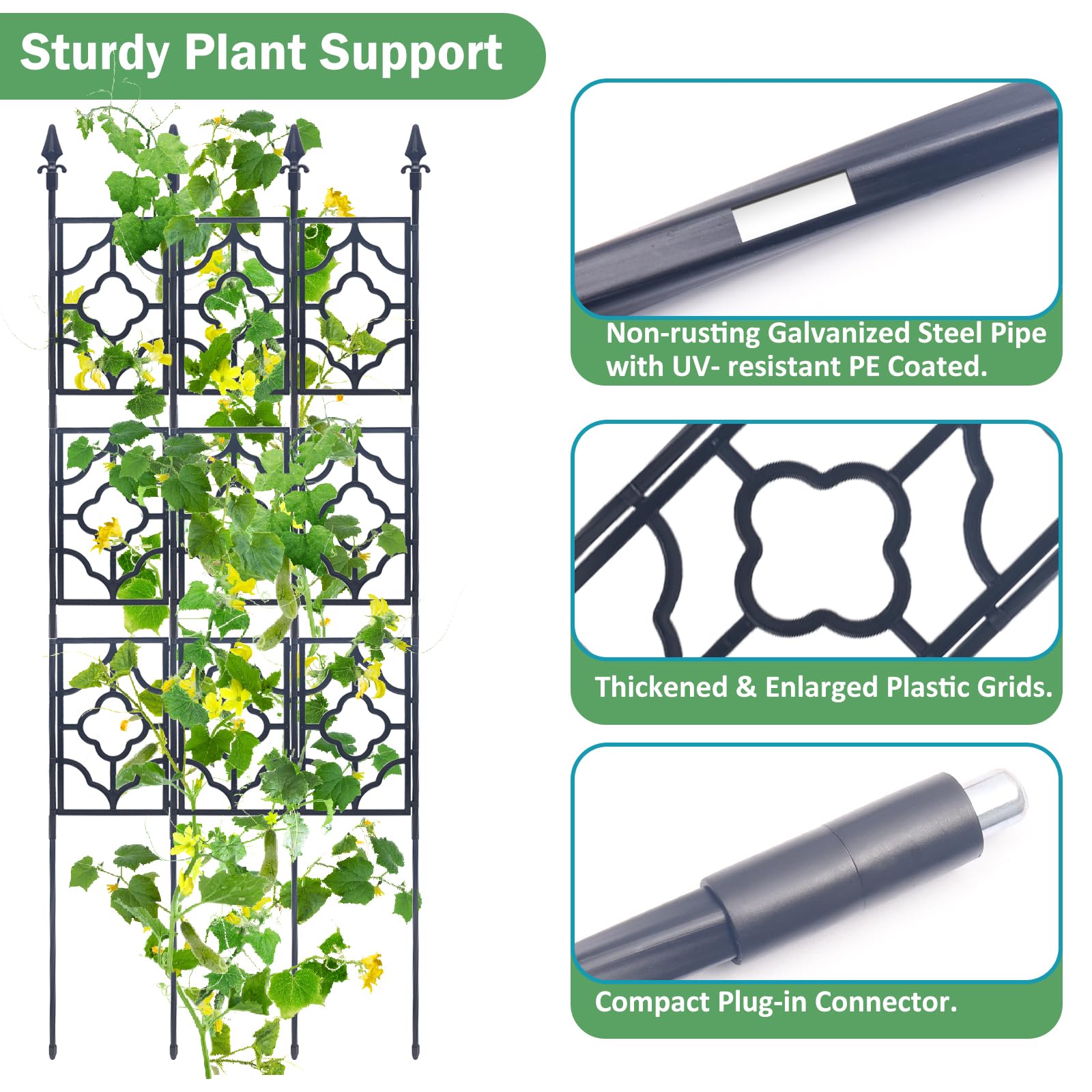 Snapklik.com : Garden Trellis For Climbing Plants, Deaunbr Tall Plant ...