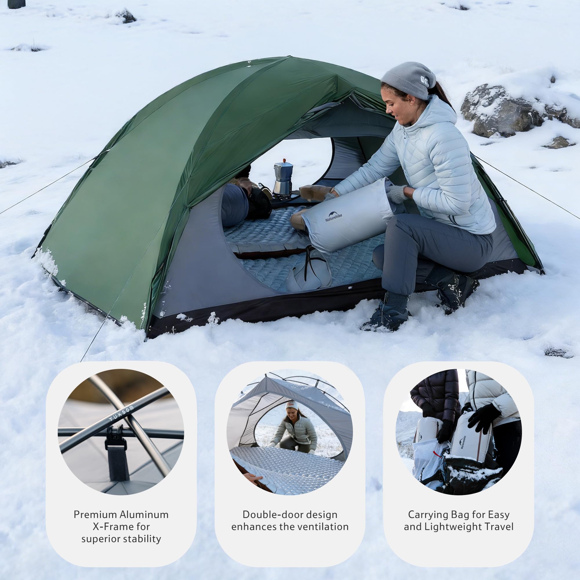4-jahreszeiten-zelt 2 personen Naturehike 4-Jahreszeiten-Zelt, wasserdichtes 2-Personen-Rucksackzelt, Vier- Jahreszeiten-Zelte für kaltes Wetter, Winter, Camping Sport & Freizeit Romanticize cycling here. Golden Gallery Start:2 Storlek:50