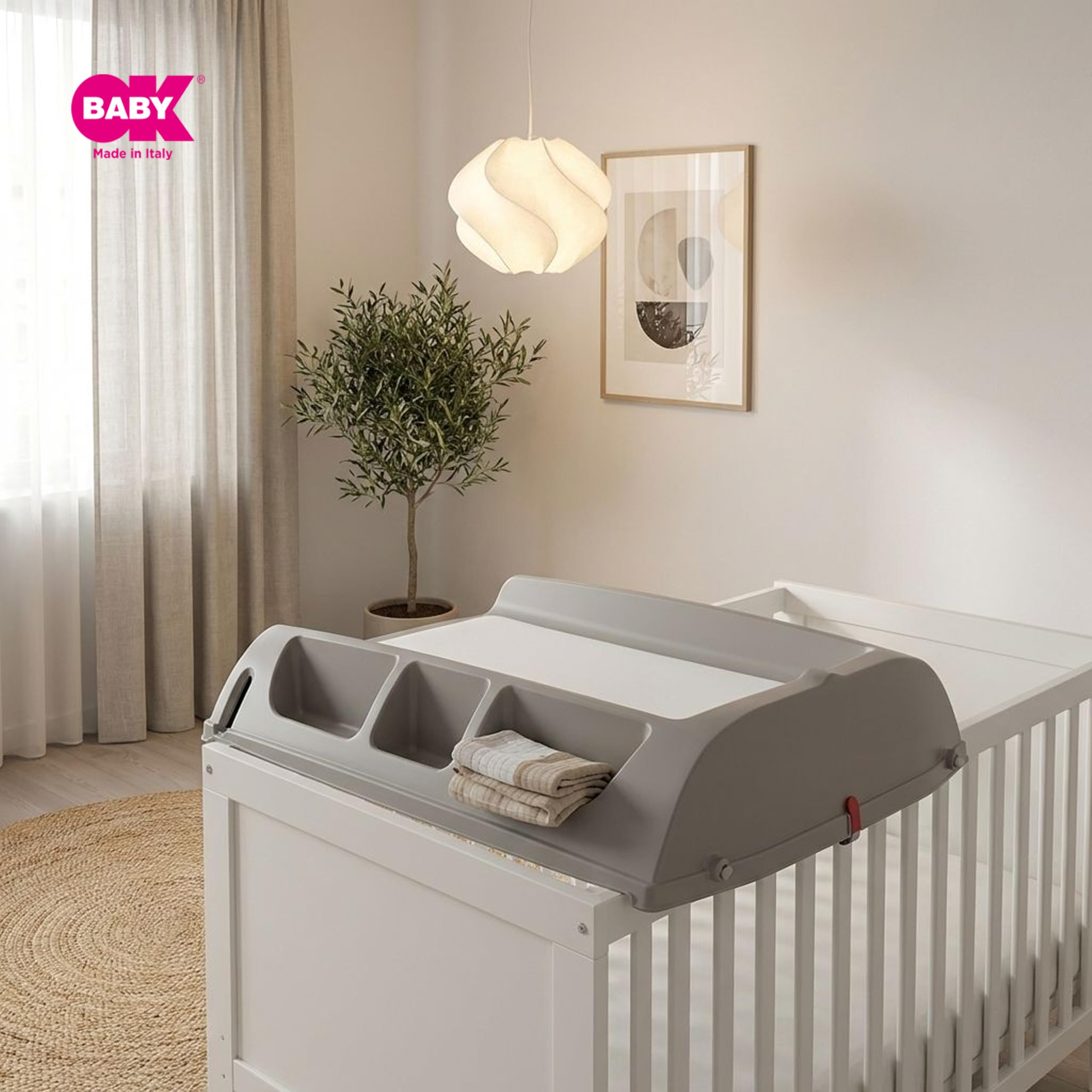 OKBABY Flat Matelas à Langer pour Table Lit Baignoire Enfants Max 11 Kg 12 Mois