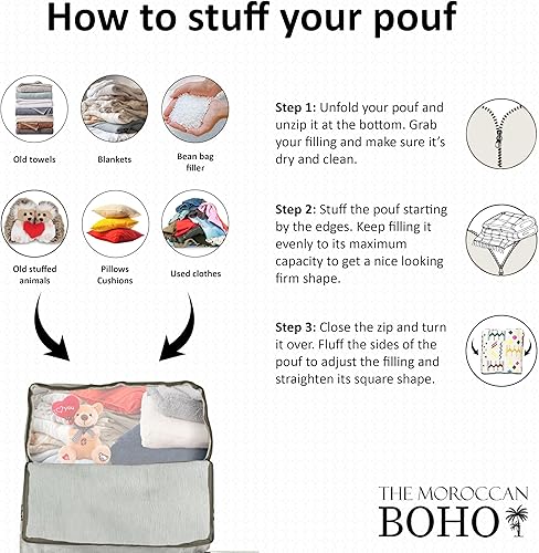 Miniatura 5 de The Moroccan Boho Kilim - Funda de almohada de suelo, cojín cuadrado otomano, marroquí, cojín de meditación, almohadas y cojines grandes para el