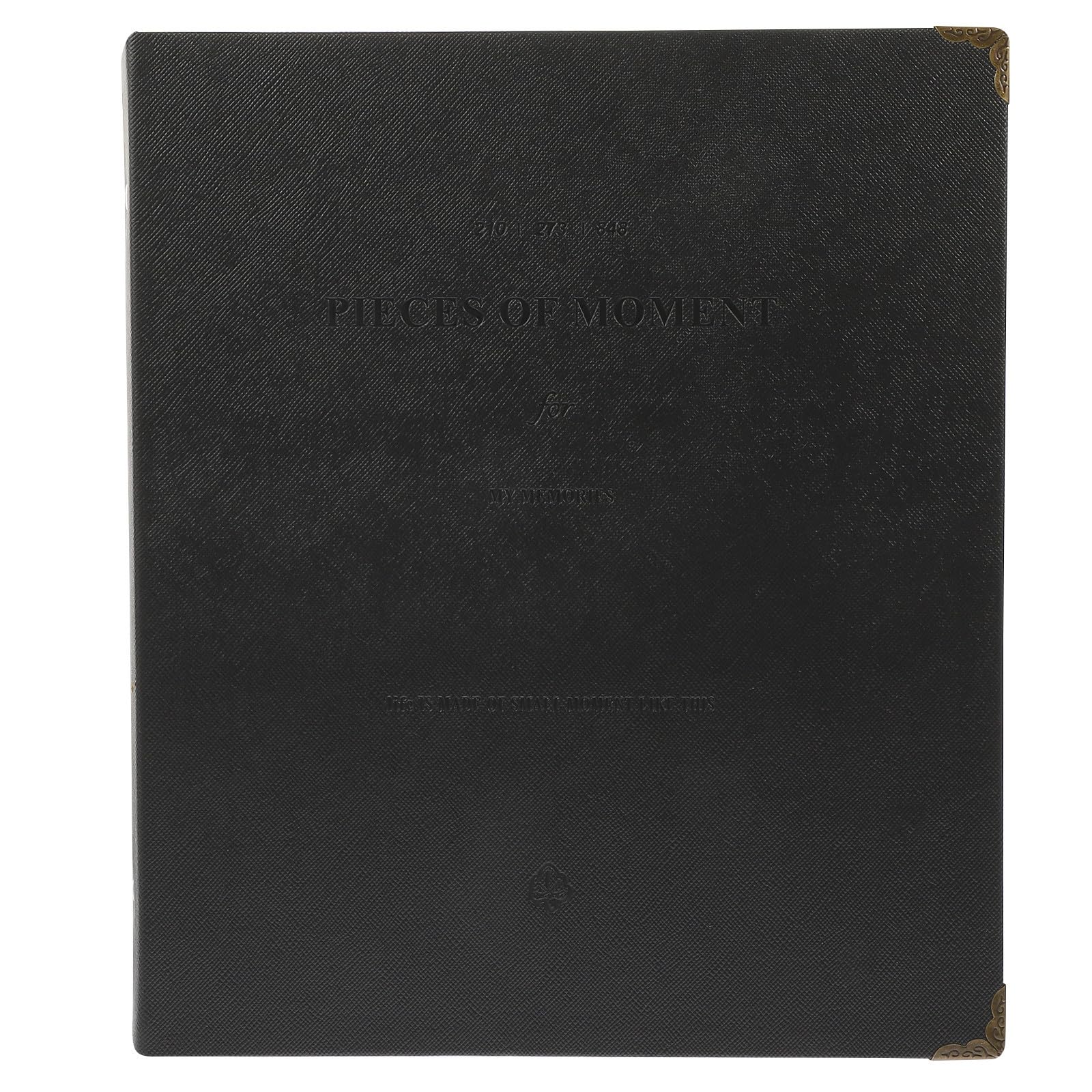 Álbum de fotos negro Zerodeko con bolsillos grandes para evitar el desorden