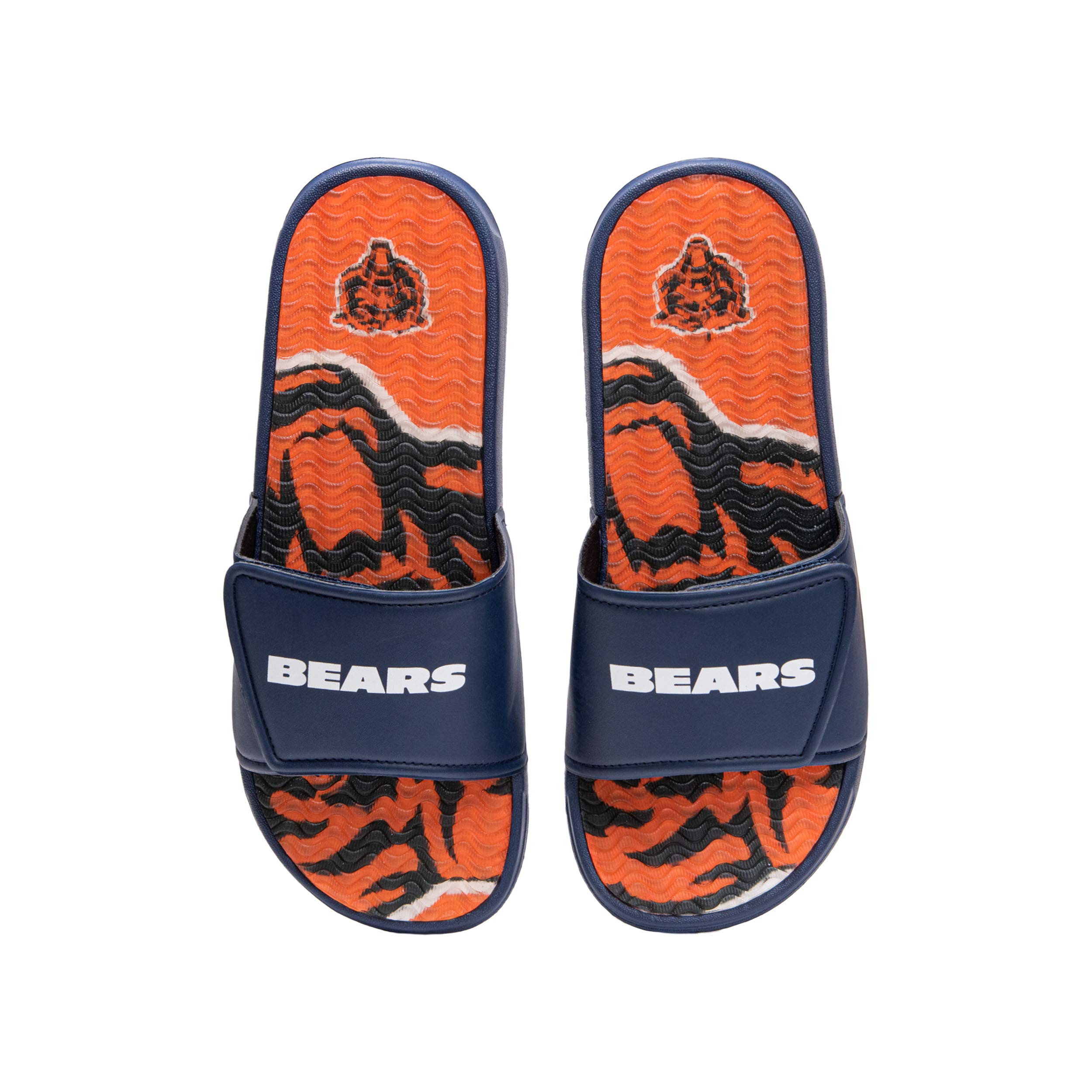 FOCO Men's NFL Team Logo Sport Shower Foam Slide Flip Flop Sandals