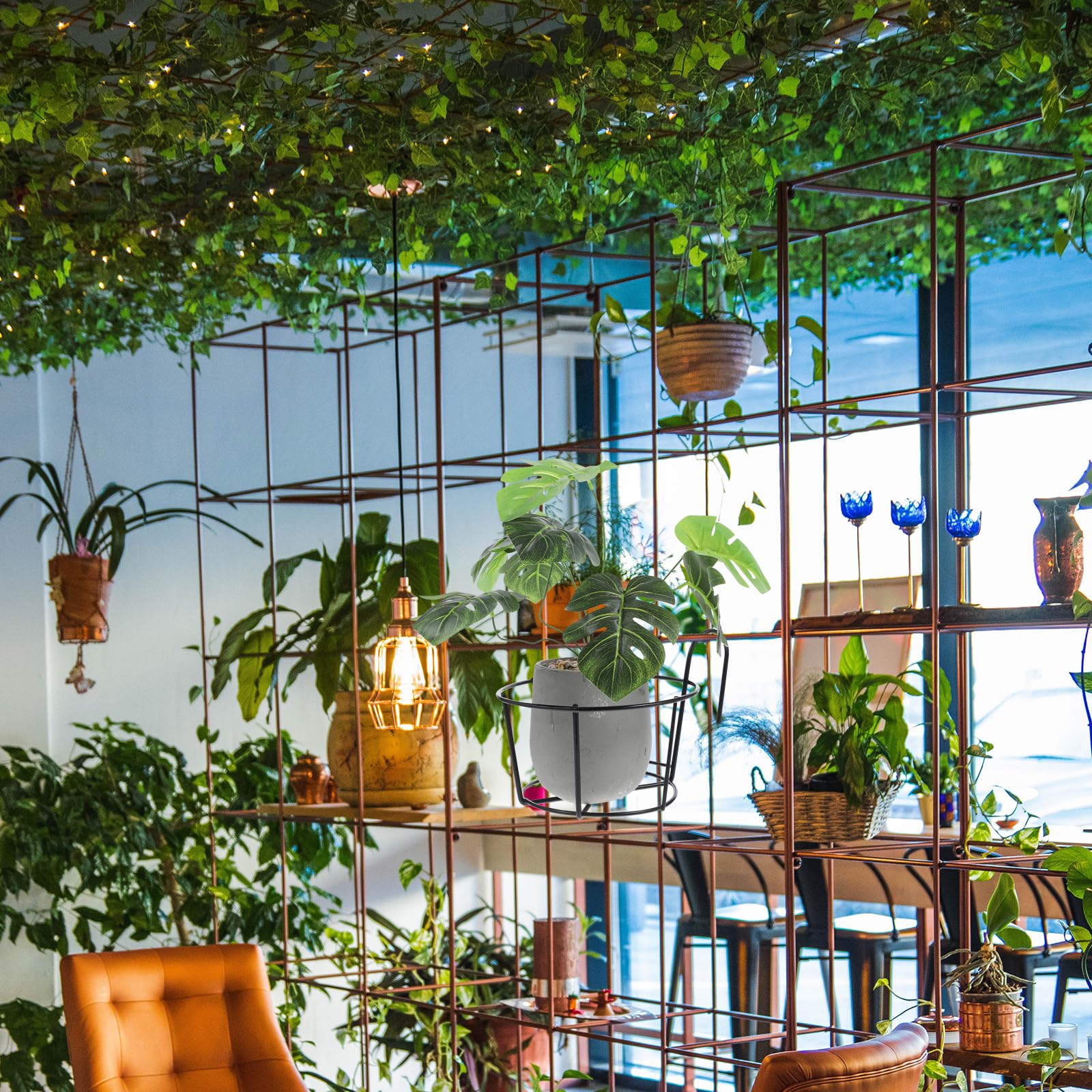 YARNOW 2 Stück Hängeländer Pflanzgefäße Körbe Blumentopfhalter Balkon Hängendes Blumentopfhalter Metall FüR Balkon Garten Indoor Und Outdoor ()