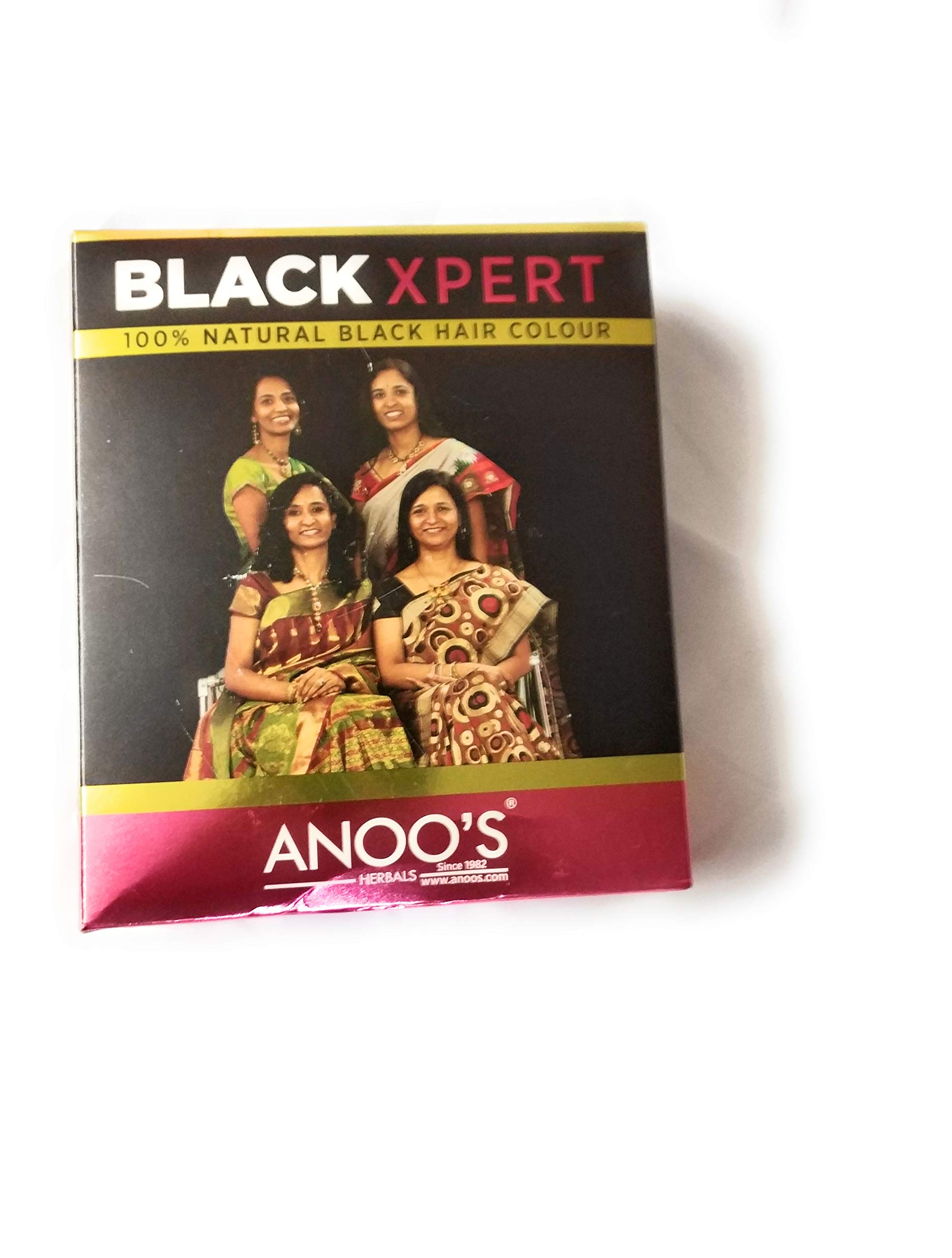 Anoos 100% Black Hair Color - Black Xpert Pack_Of_2