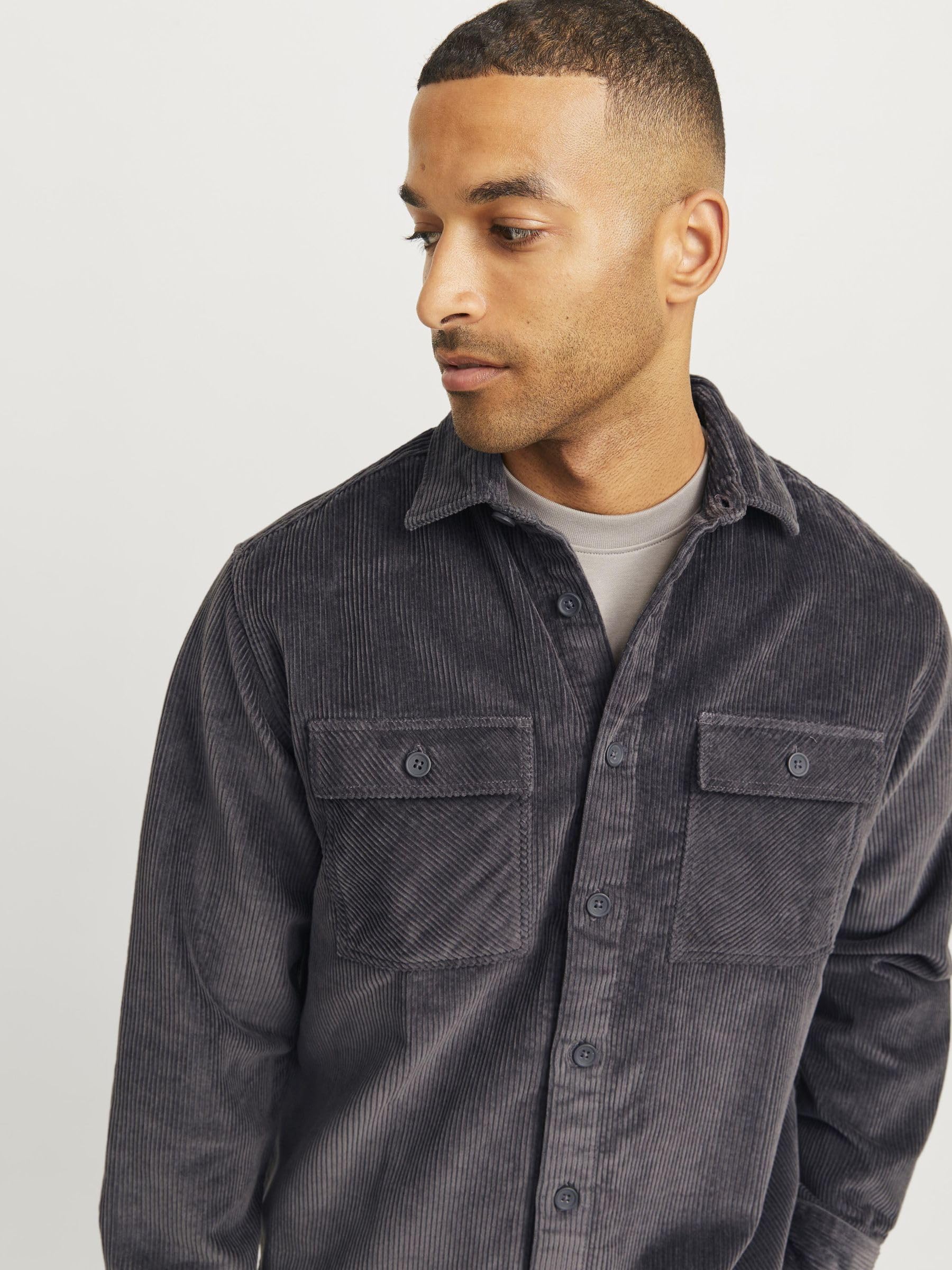 JACK & JONES Rddbrady Overshirt Cord. L/S Noos Camiseta para Hombre
