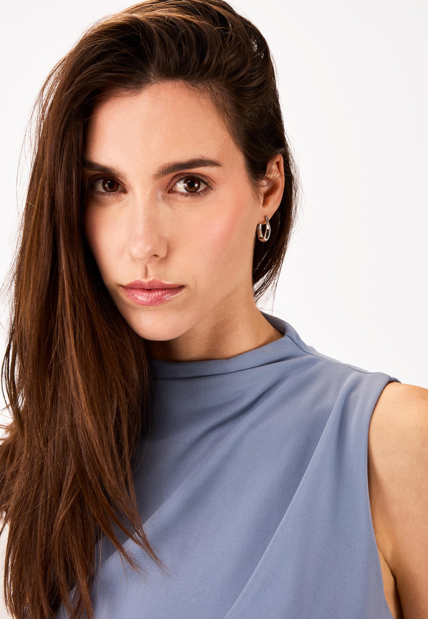 Breil, Collezione Hypnotic, Orecchini Donna in Acciaio Lucido dalla Forma Esagonale, Pratica Chiusura, Idea Regalo Donna