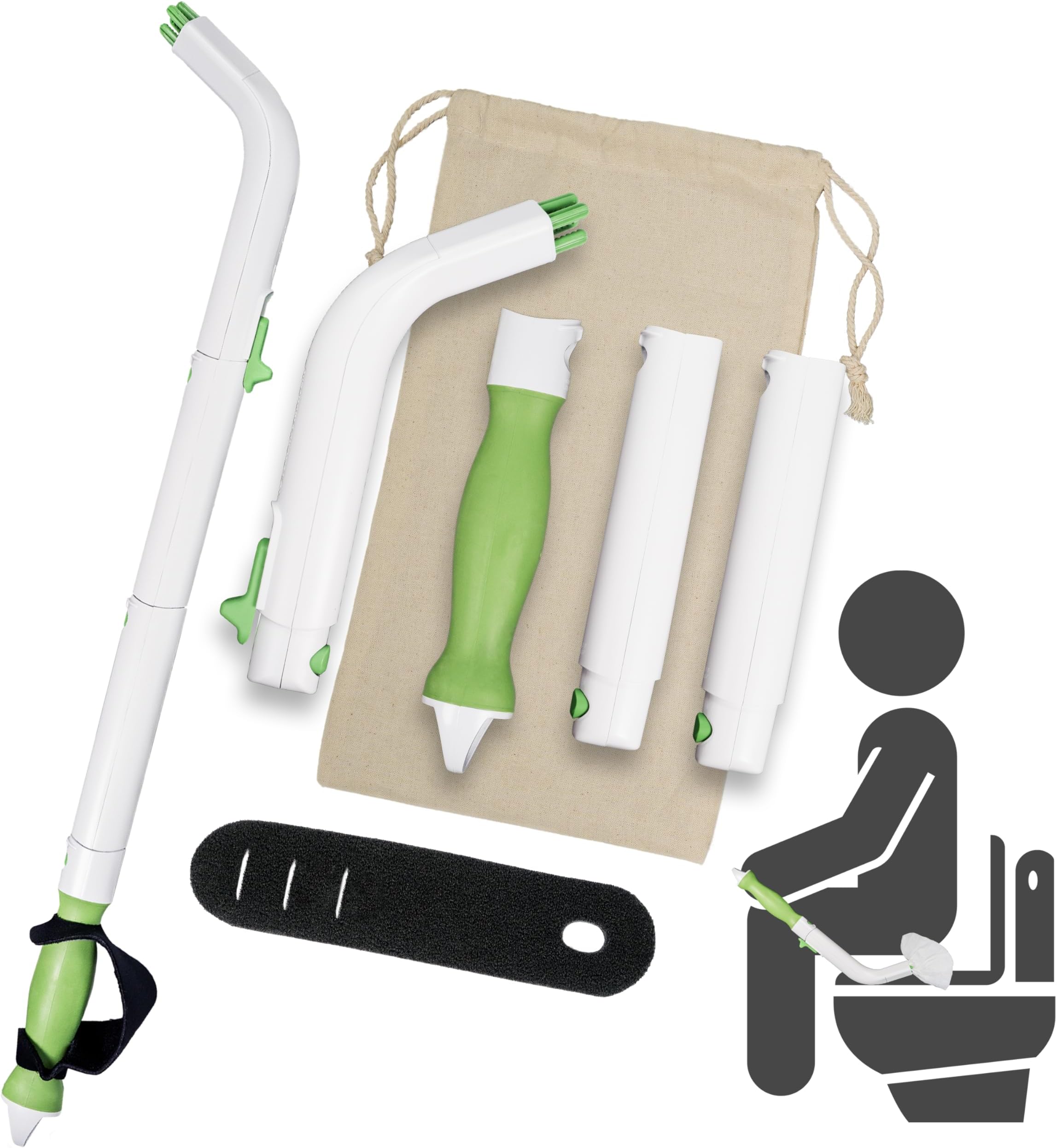 - FreedomWand Multipurpose Toilet Aids - 25.5" Inch Wiping Aid Toileting for Women & Men, Butt Wiper Tool, Toilet Assist Device and Paper Extender, Ideal for Elderly, Disabled and Post Surgery Use