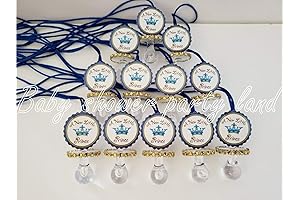 Prince Baby Shower Decoration | Royal Prince Pacifier Necklaces | Shower Favors for Guests