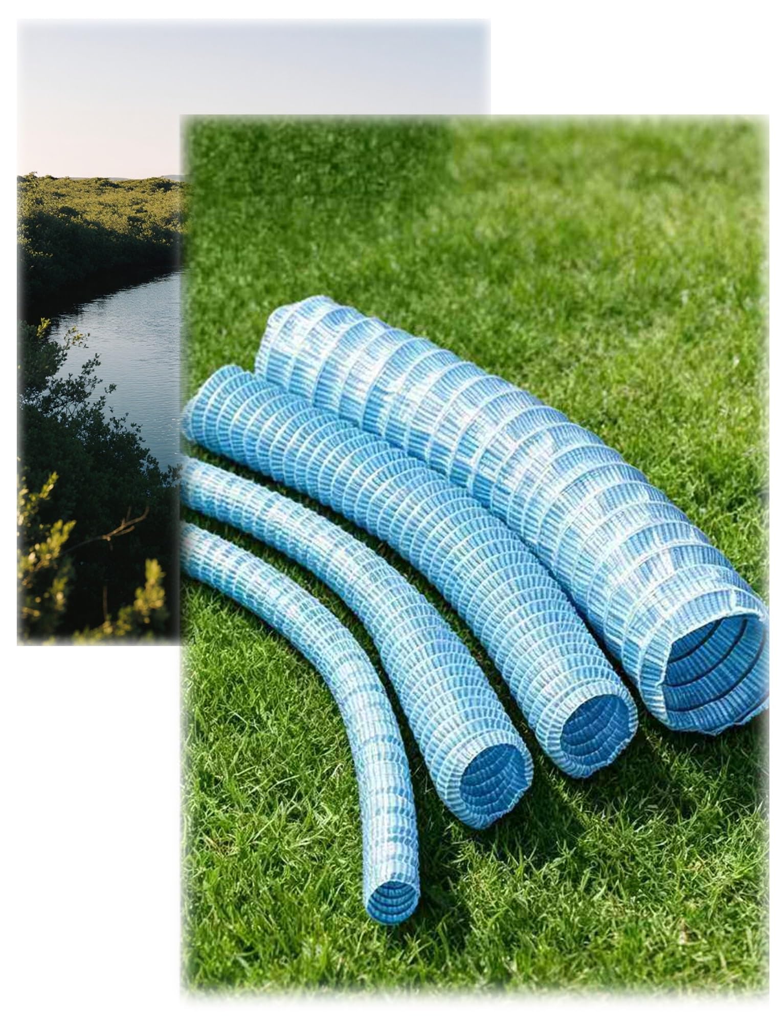 Tubería de drenaje francesa, Tubería de drenaje francesa perforada flexible, Francés de infiltración suave de 2/3/4/6/8 pulgadas, Solución flexible(200mm/8in,433in/1100cm)