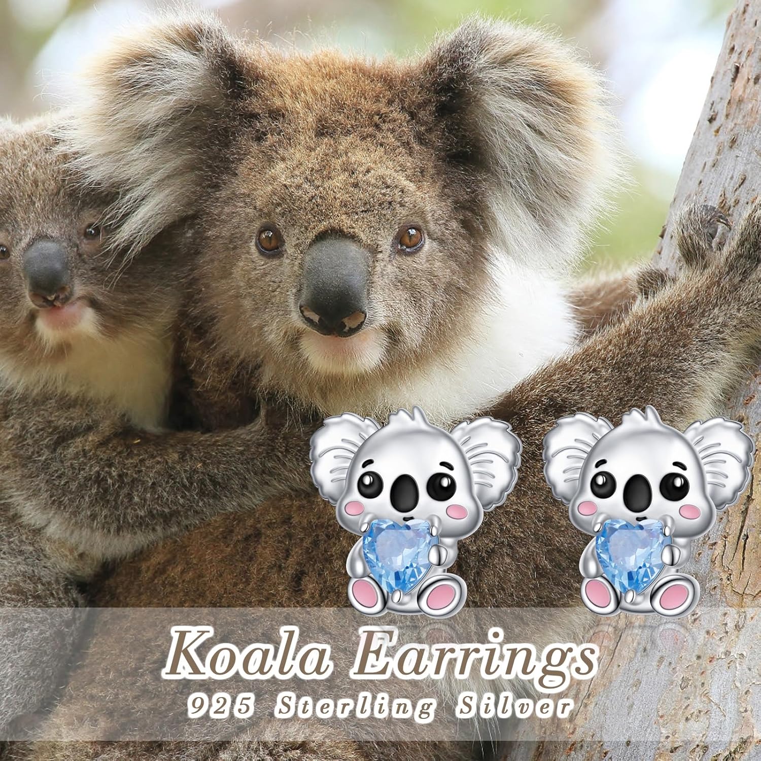 925 Sterling Silver Koala/Bee/Capybara Earrings for Women Animal Earrings Jewelry for Daughter Sister - Image 6