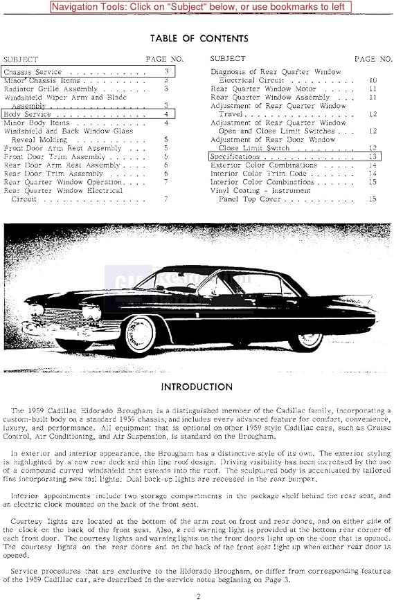 bishko automotive literature Shop Service Repair Manual CD for The 1959 1960 Cadillac 60 62 75 Fleetwood