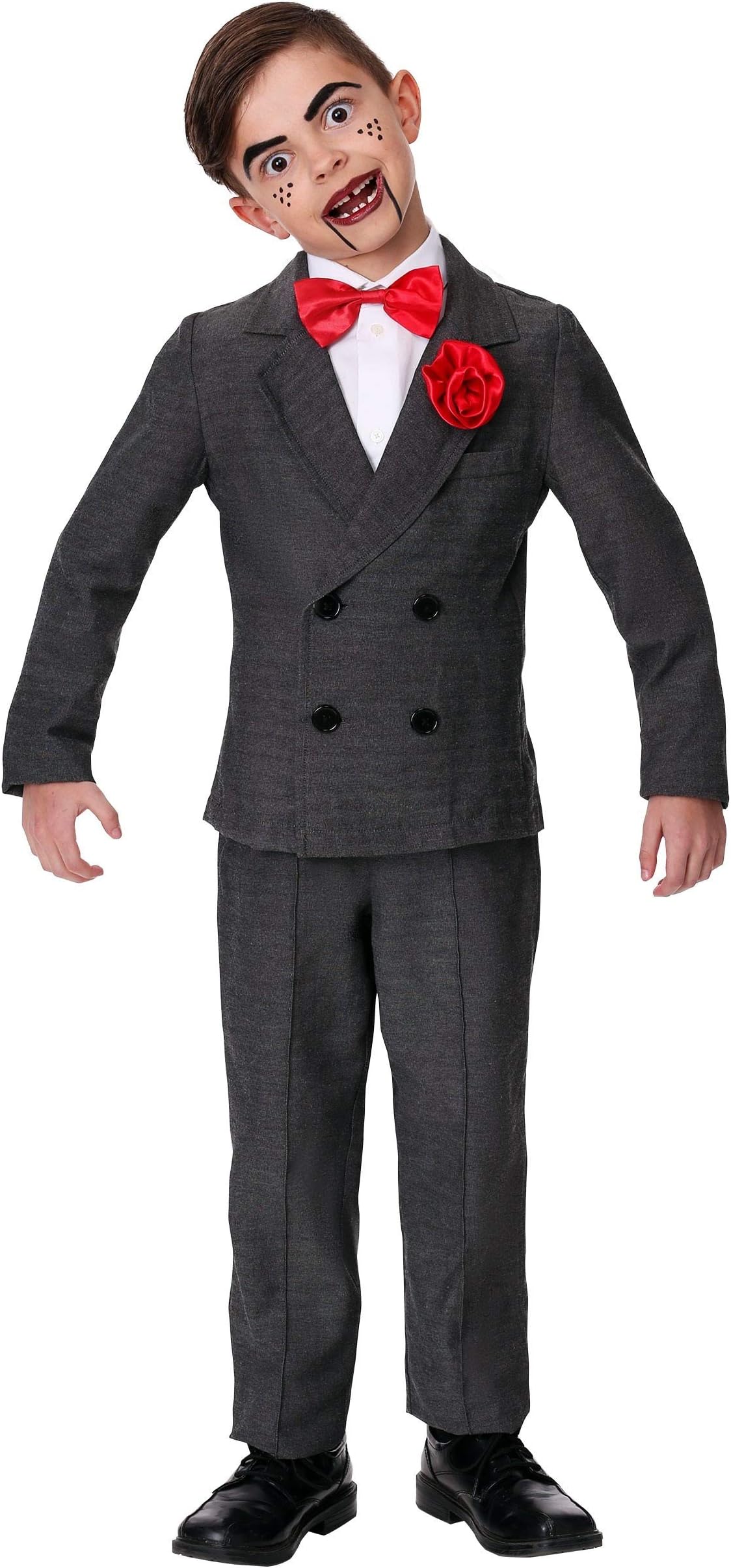 Goosebumps Kids Slappy Costume for Boys, Night of the Living Dummy Costume, Ventriloquist Doll Halloween Outfit