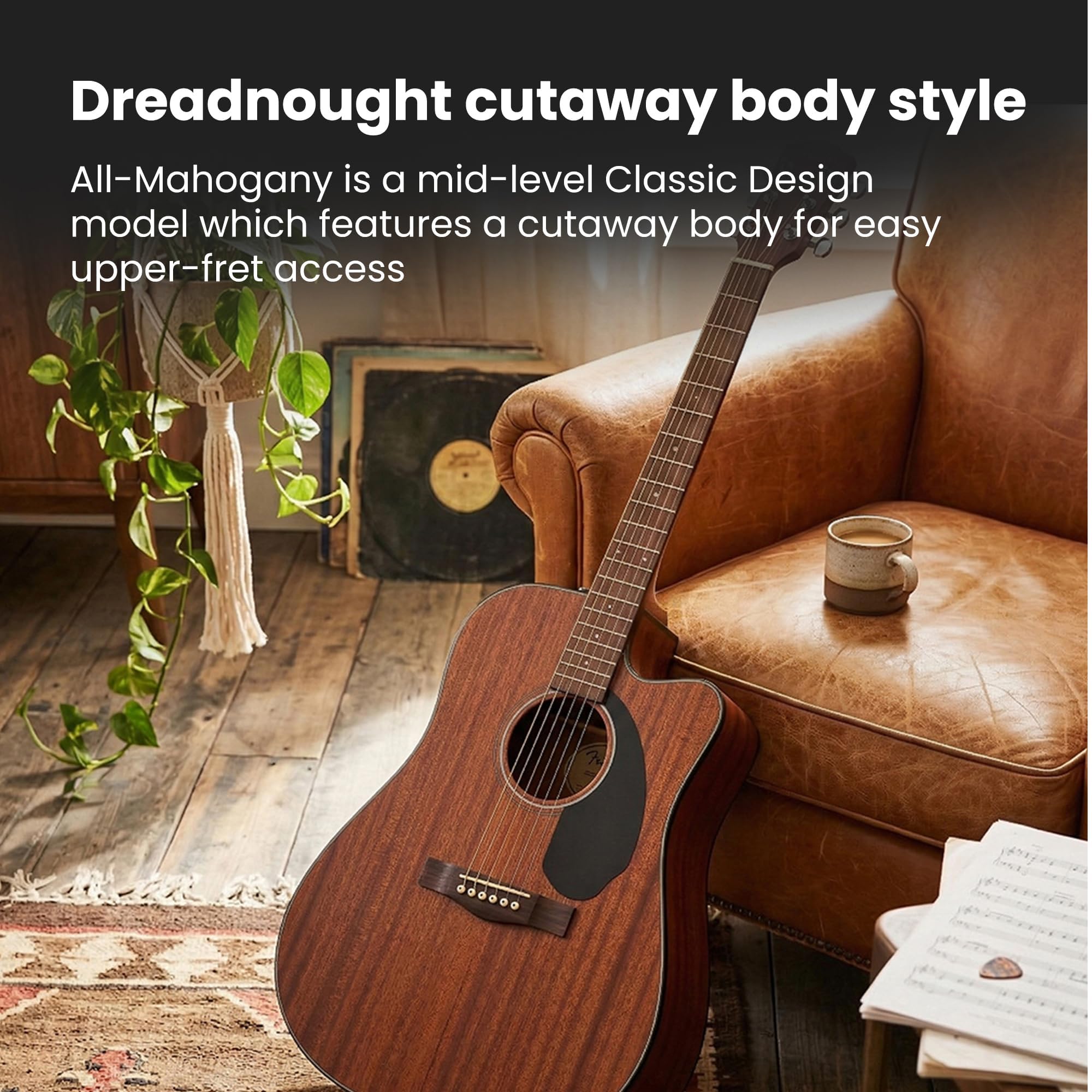 Amazon.com: Fender CD-60SCE Solid Top Dreadnought Acoustic