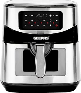 Geepas Vortex 9.2L Digital Air Fryer – Family-Sized 9-in-1 Convection Air Fryer with LED Touchscreen, 60 Minutes Timer & Non-Stick Basket – Oil Free Toaster Oven | 2 Years Warranty