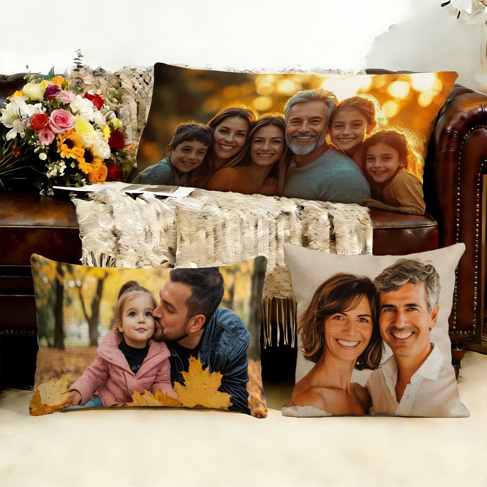Cojin Personalizado Foto a Doble Cara 60x180cm - Cojines Exterior,Funda de Almohada Impermeable - Regalo Original para San Valentín y Aniversario Parejas para Cama Sofa Terraza Salon Jardin J1-271