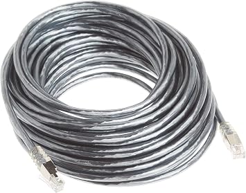 C2G - 28724 RJ11 Modem Cable - Connects Phone Jack To Broadband DSL Modems For High Speed Data Transfer - 50ft Long Ethernet Cable With Double-Shielding - 28724 Gray