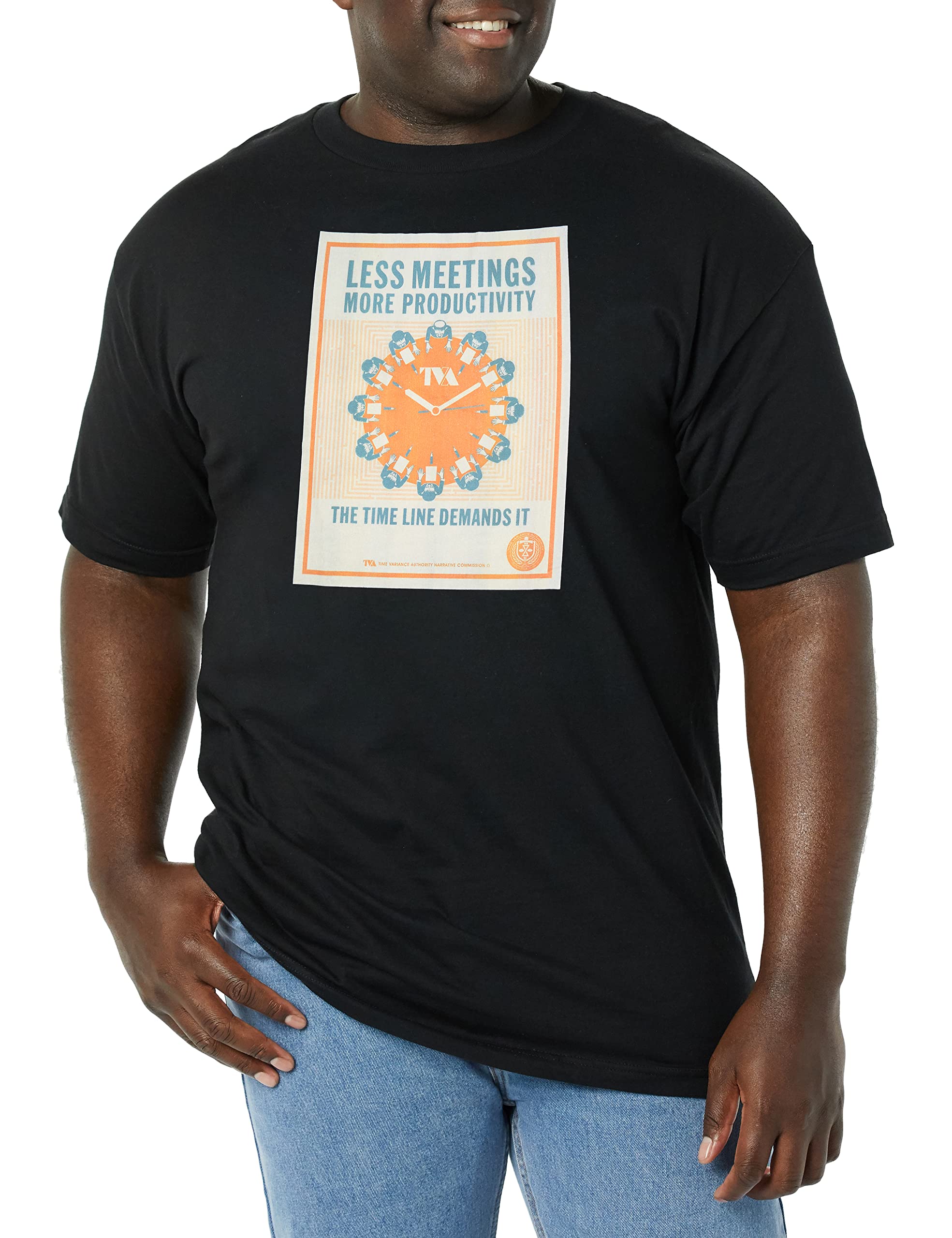 T-shirt Marvel homme réunions de productivité imprimé graphique humoristique
