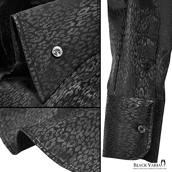 Amazon.co.jp: サテンシャツ ドレスシャツ スキッパー ヒョウ柄