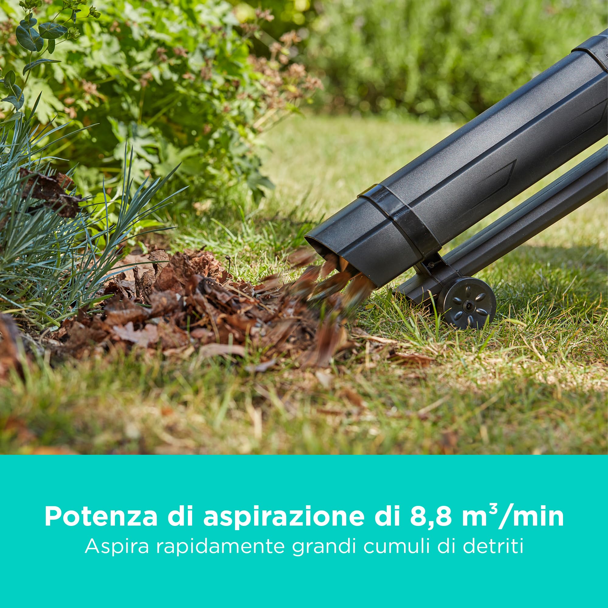 BLACK+DECKER Cordless 36v Soffiatore, aspiratore e trituratore per foglie, con sacco di raccolta da 45 litri e batteria al litio da 2,5 Ah, BCBLV3625L1-QW