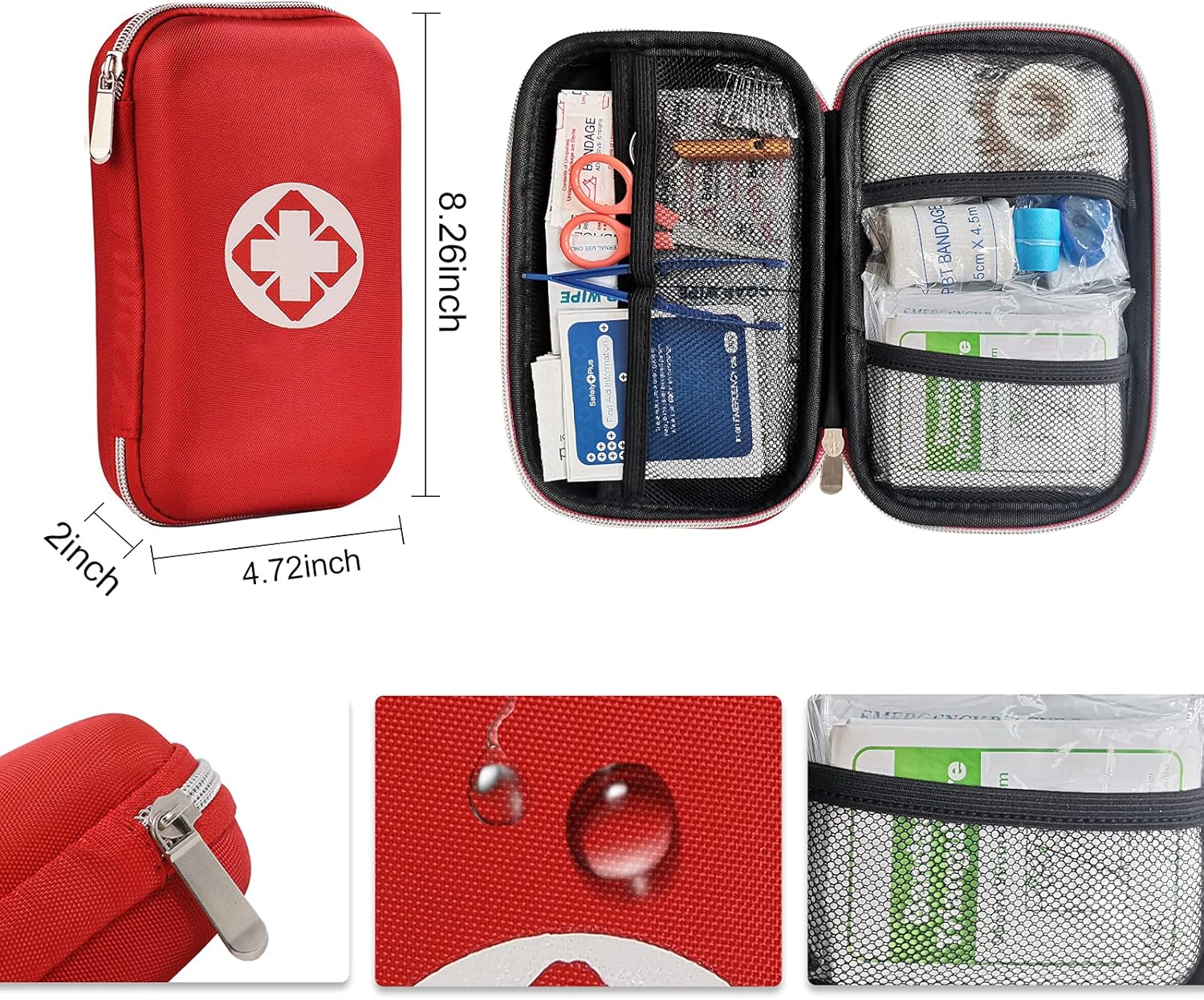 First aid kit ,Multifunctional Portable Compact , Very Suitable for Family, car, Travel and Outdoor Emergency situations. : Health & Household