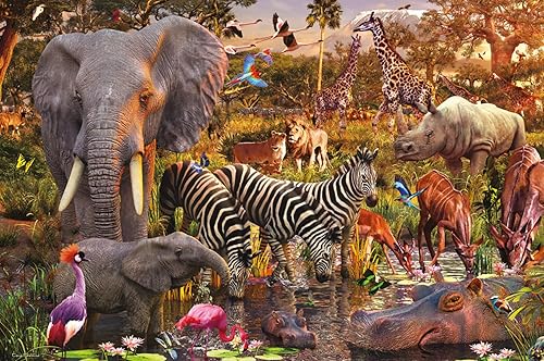 Rompecabezas de animaless africanos de 3000 piezas Ravensburger.