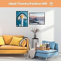 Vista 96 de upsimples - Marco de 12 x 16 pulgadas, color blanco, paquete de 3 marcos de fotos, marco de póster para montaje en pared horizontal o vertical, a