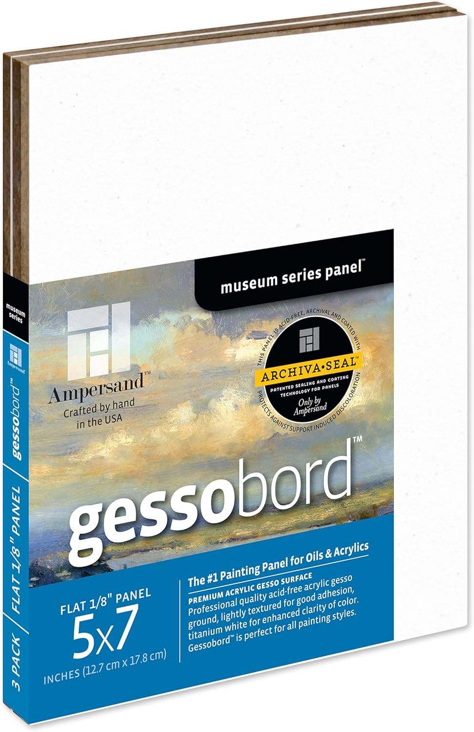 Ampersand Art Supply Gesso Wood Painting Panel Museum