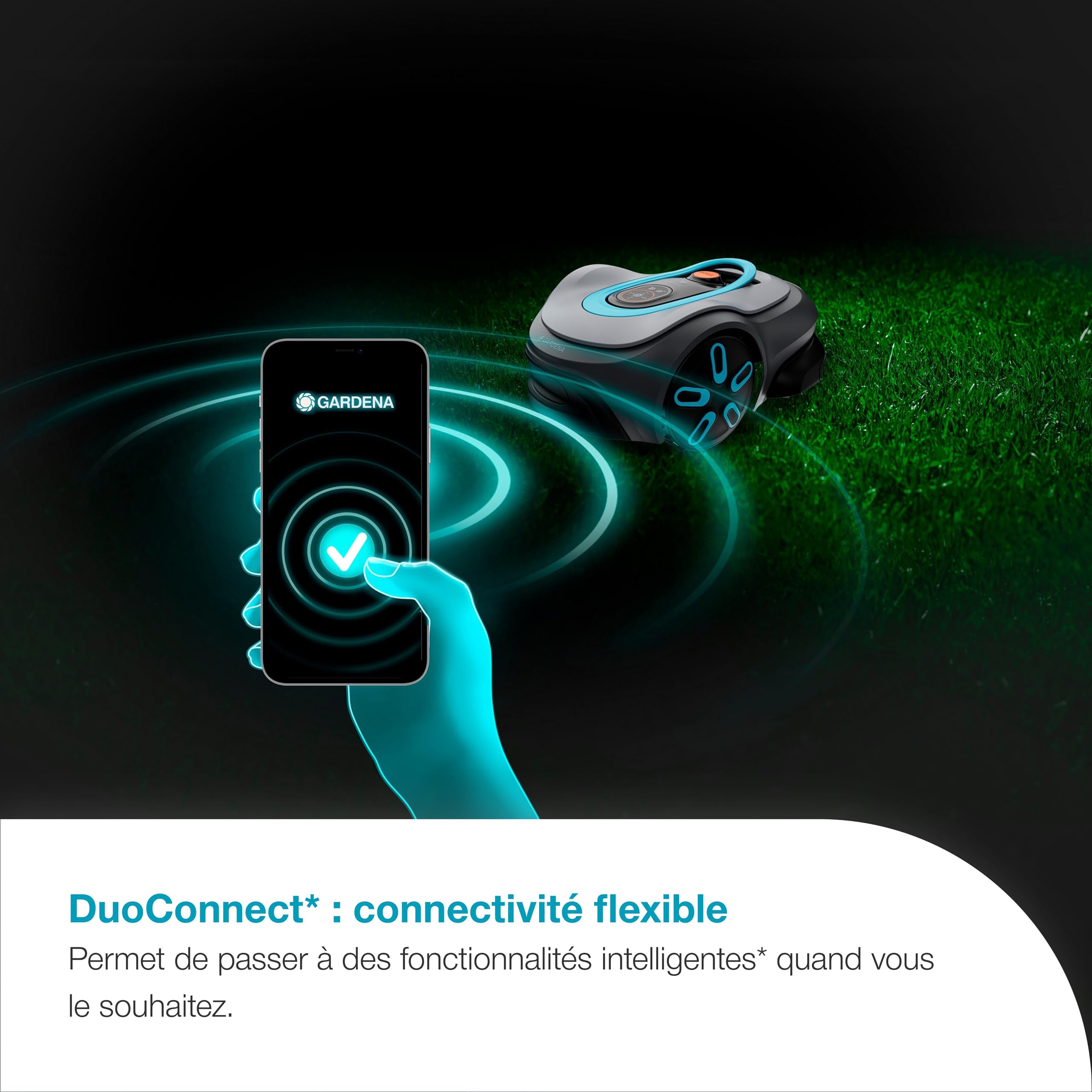 Gardena smart SILENO max 800 m² Tondeuse robot: pour pelouses jusqu'à 800 m², LONA Intelligence, Trim-to-Edge, DuoConnect, fonctionnement silencieux (19901-26)