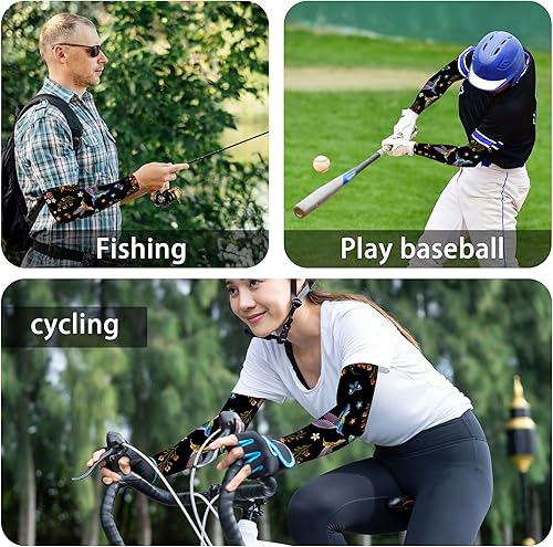 Miniatura 7 de Mangas de jardín para mujer, estilo bohemio, con agujeros para el pulgar, protección solar UV, mangas para los brazos para mujer