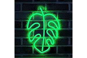 Lampeez Green Leaf LED Neon Light | Night Light Decor