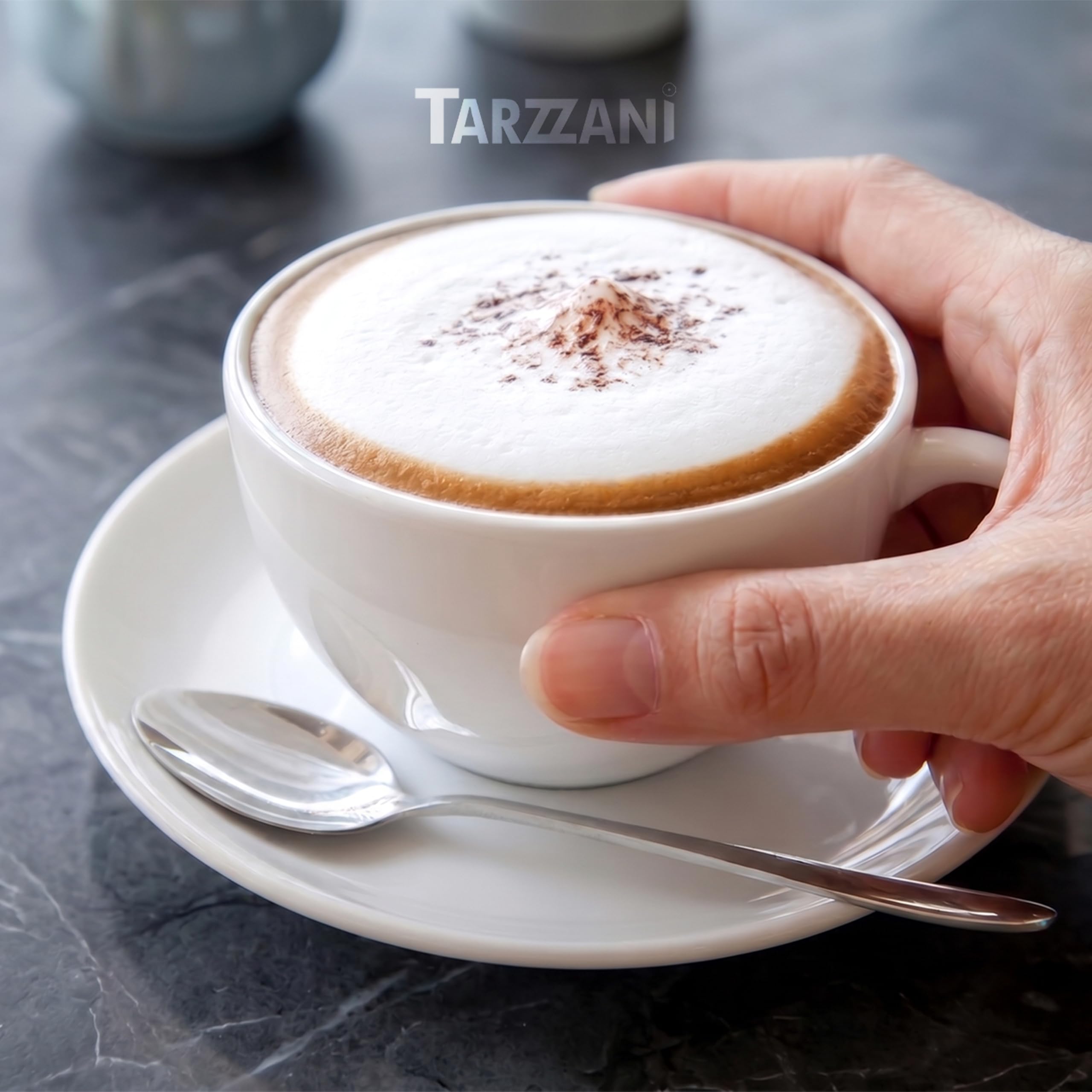 Tarzzani Espressobohnen Amertrino, 1 kg, kräftiger Espresso mit Noten von dunkler Schokolade, 100% Robusta Kaffeebohnen, hoher Koffeingehalt, 60% mehr Koffein