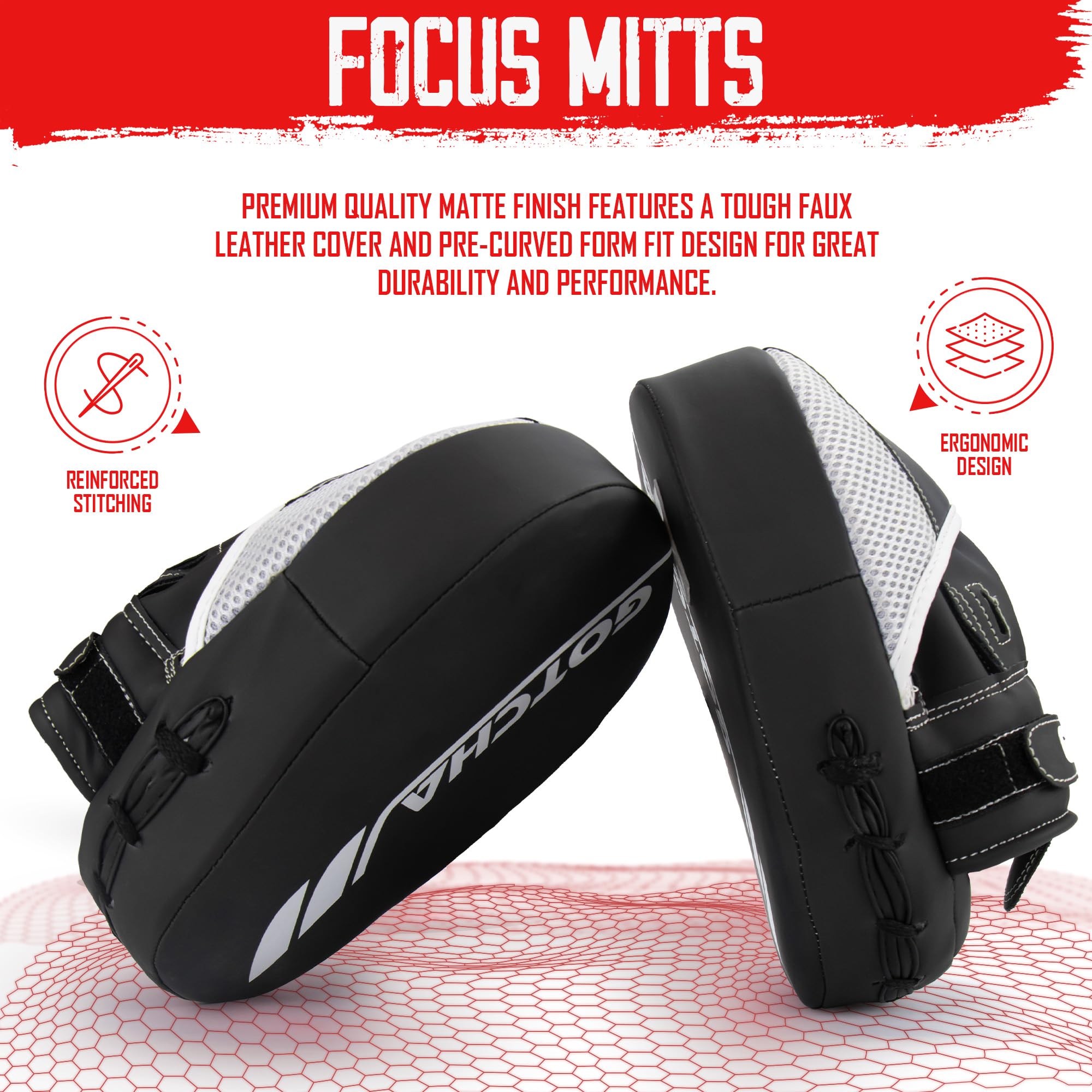 Gotchakart Boxing Pads for Adults, White - Image 4