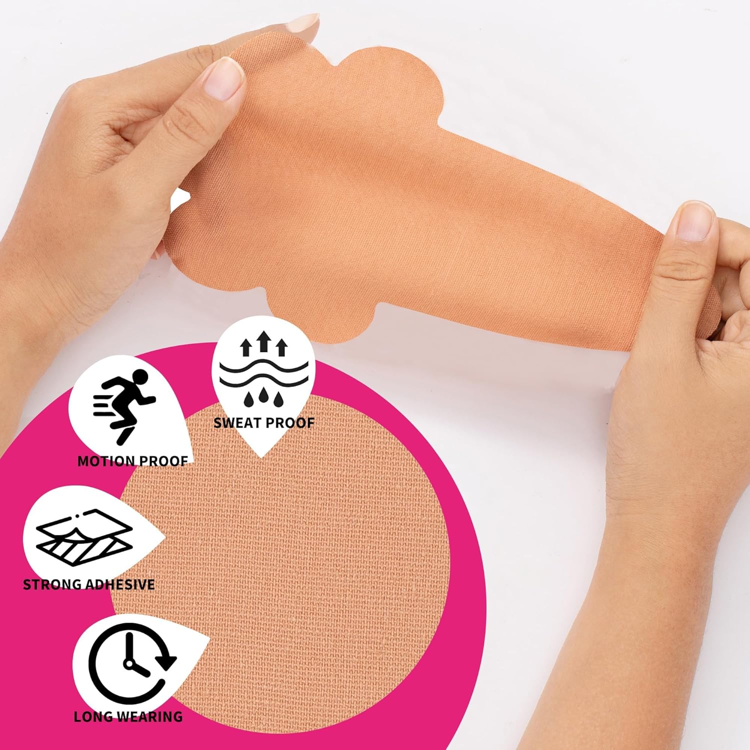 Boob Tape for Breast Lift Boobytape - 3 Pairs Sticky Body Tape for Push-up Breast Support Lift 5 pairs Nipple covers - Image 2