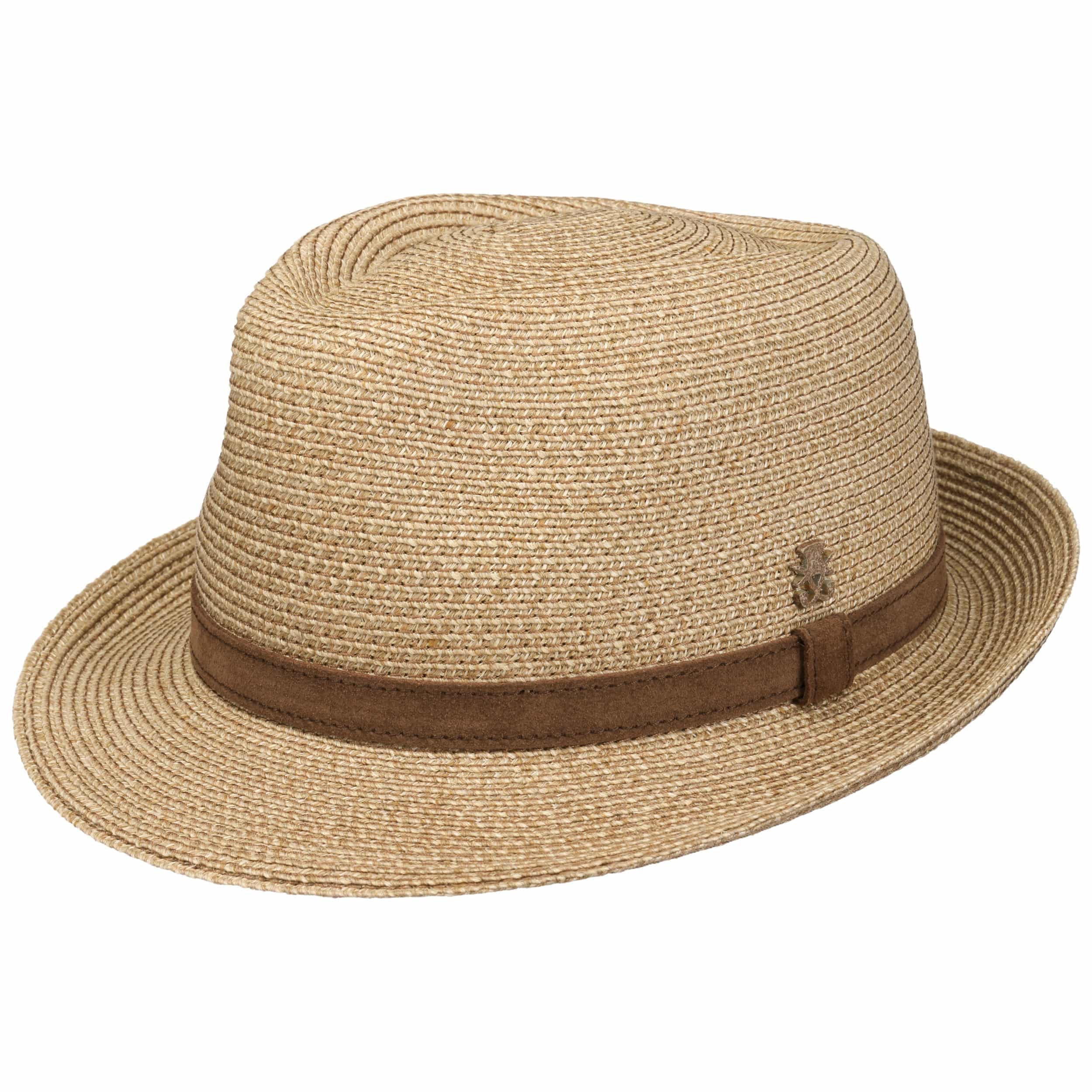 Mayser Zechbauer Trilby Hut Hanf Leinen UV-Schutz Ledergarnitur Made in EU Herren Sommer
