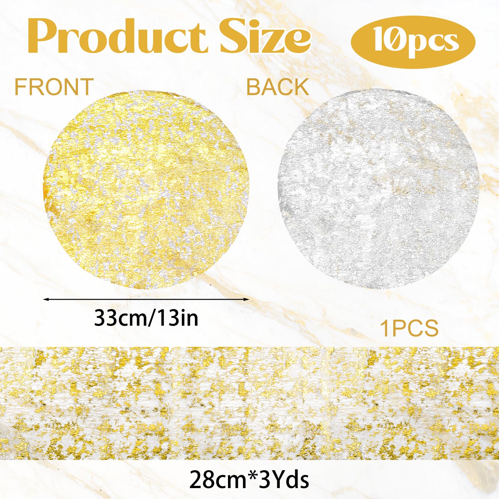 Set di 3 tovaglie di plastica usa e getta glitter iridescenti in plastica oro laser, decorazioni nuziali, 54 x 108 pollici, oro rosa | Leroy Merlin