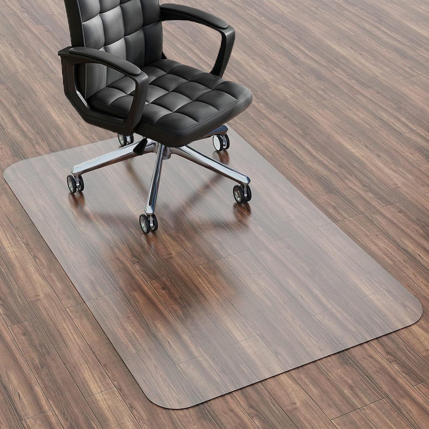 HoSwag Office Chair Mat for Hardwood and Tile Floors, Floor Protection, Gaming Chair Mats, Office Desk Chair Mats, Non-Slip and Easy Cleaning. (36" X 48" Rectangle)