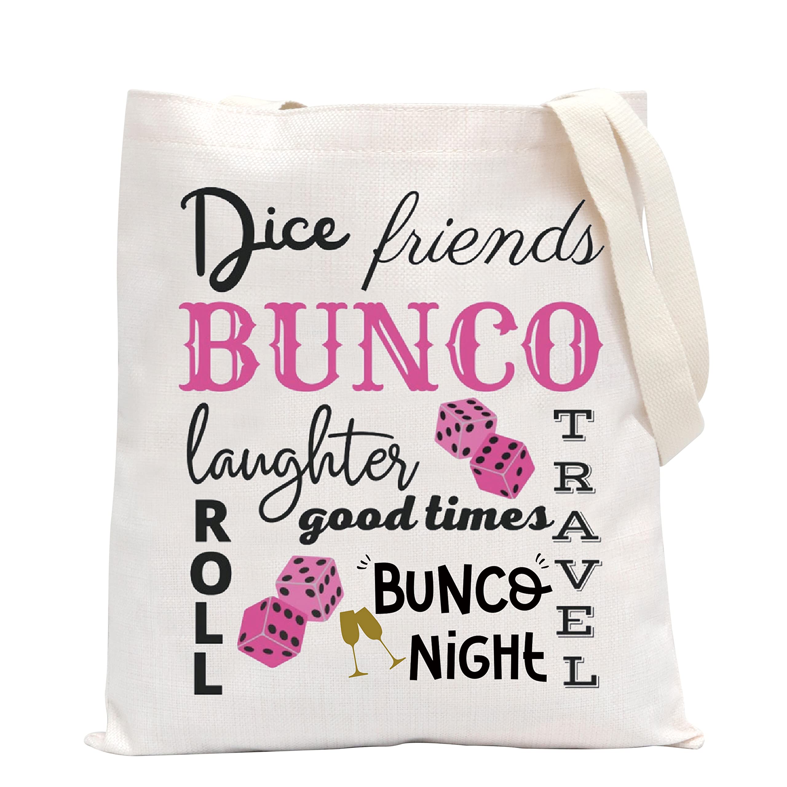 POFULL Bunco Game Night Gift Tabletop Game Board Gaming Tote Bag Bunco Party Gift