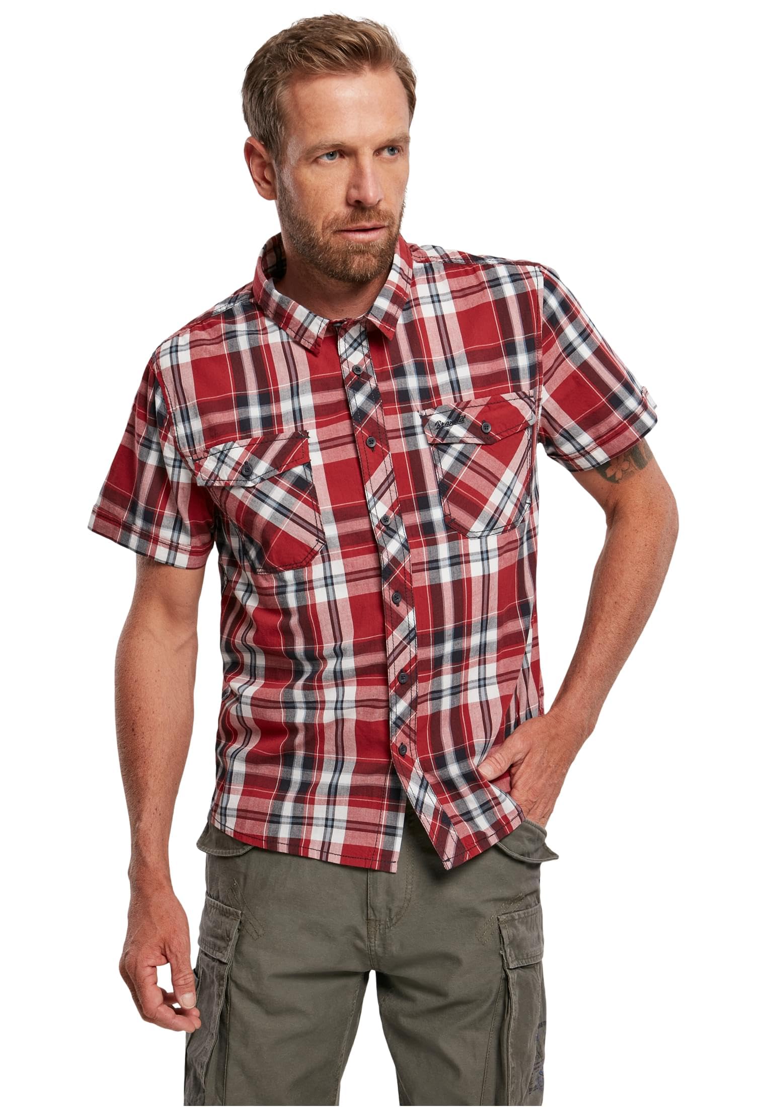 Brandit Roadstar Shirt Short Sleeve, color: red, size: 4XL