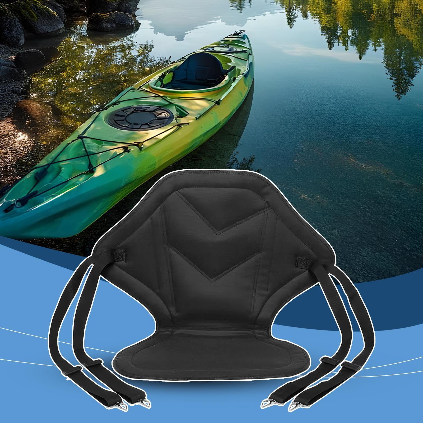 Asiento de Kayak Genérico Asiento Kayak Acolchado con Respaldo Ajustable