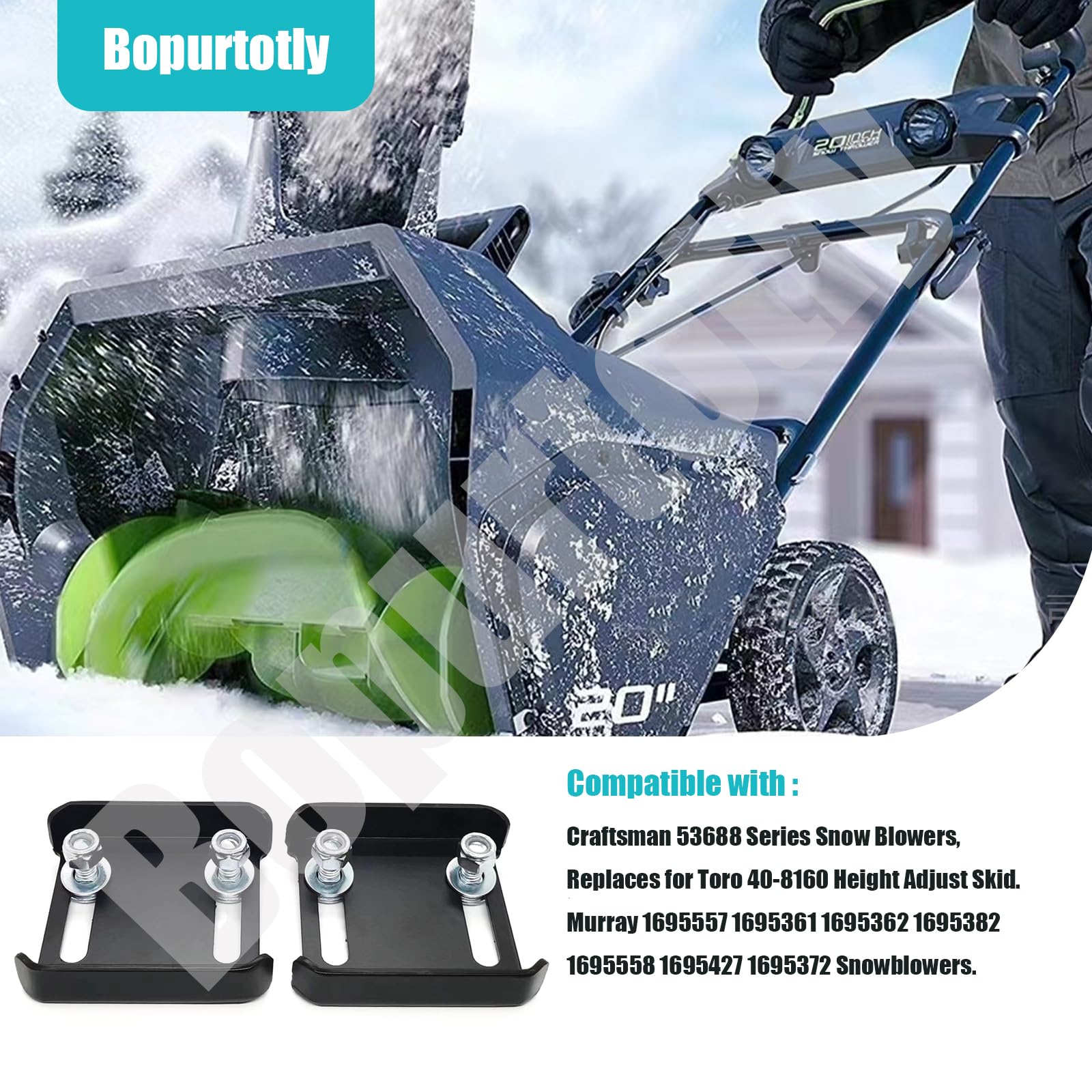 Amazon.com: Set of 2 Snow Blower Skid Shoe Kit 1740718HMA