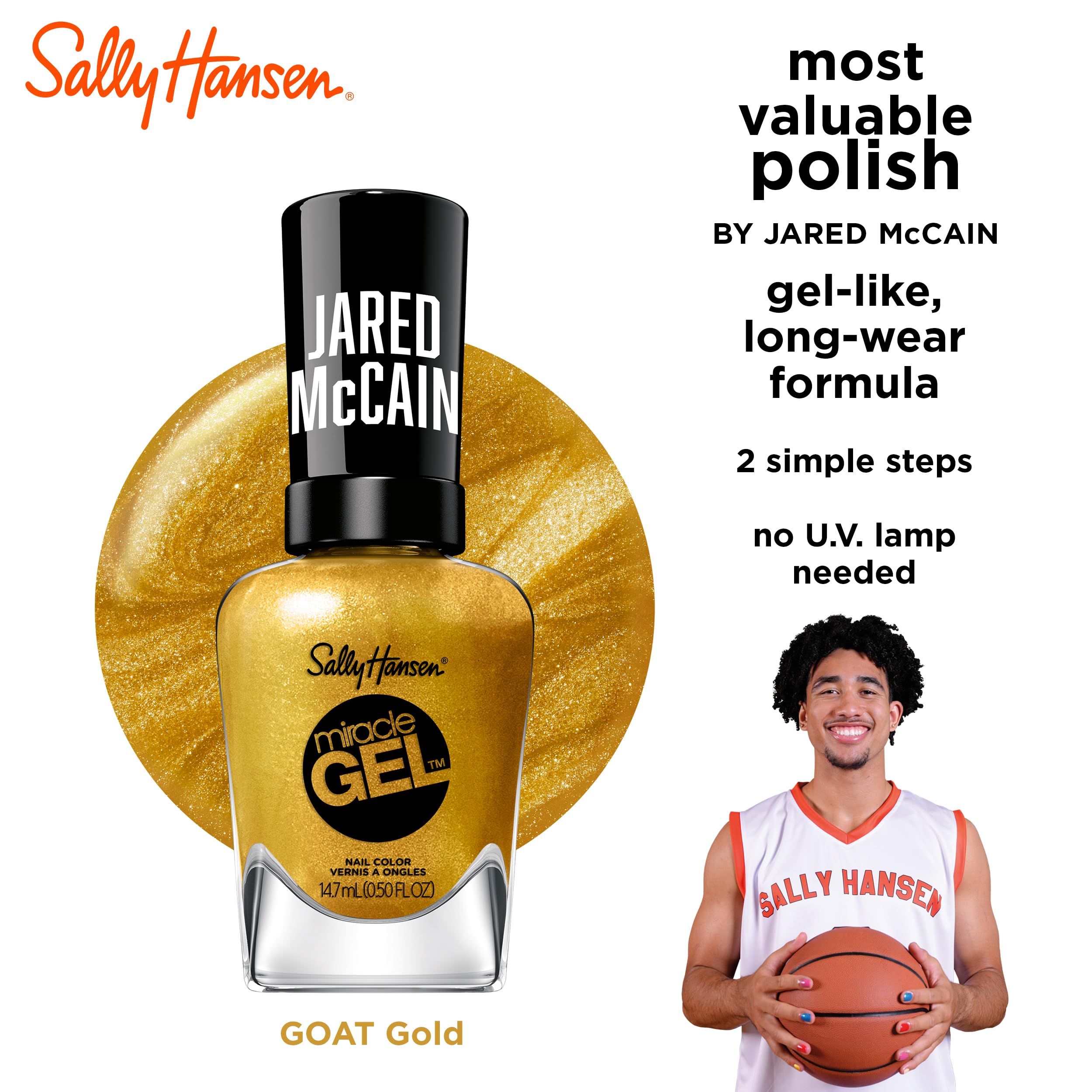 Amazon.com : Sally Hansen Miracle Gel™ x Jared McCain, GOAT Gold