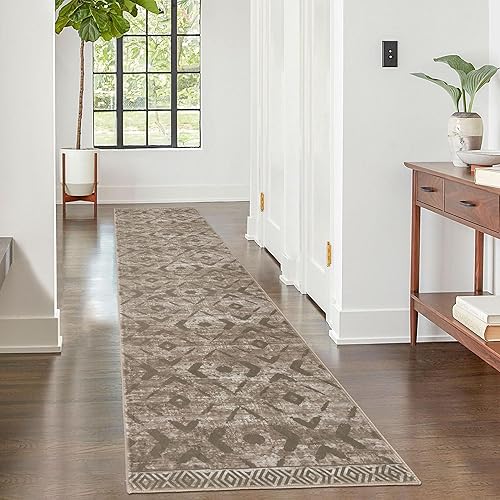 KILOCOCO Alfombra de pasillo de 2 x 8 pies, lavable, antideslizante, alfombra de pelo bajo, alfombra de pasillo para dormitorio, cocina, sala de